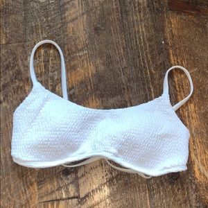 White smocked bikini top(NWOT)